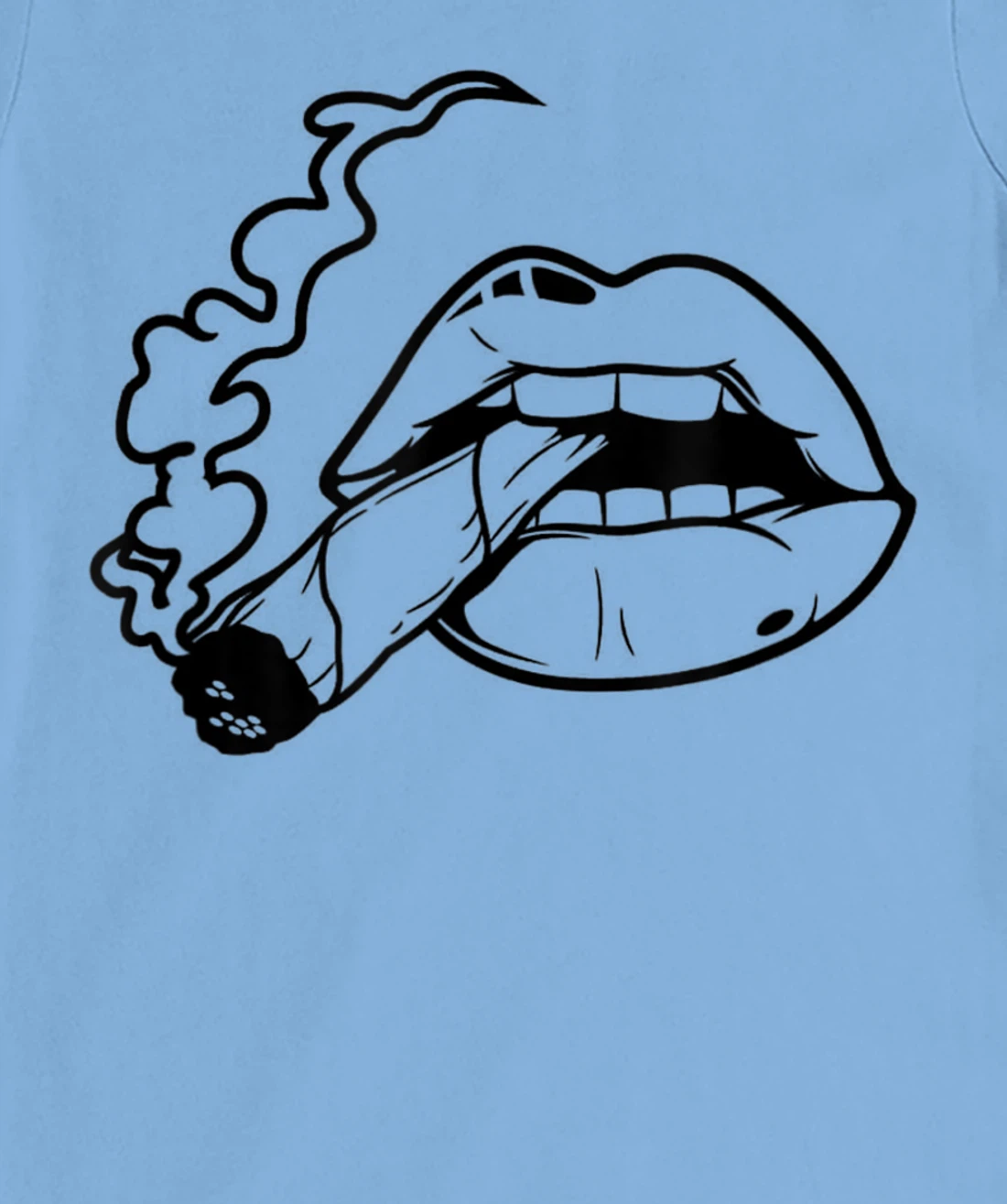 Lips T-Shirt, Women T-Shirt Cigarette T-Shirt, Women T-Shirt Kiss Shirt T-Shirt, Women T-Shirt