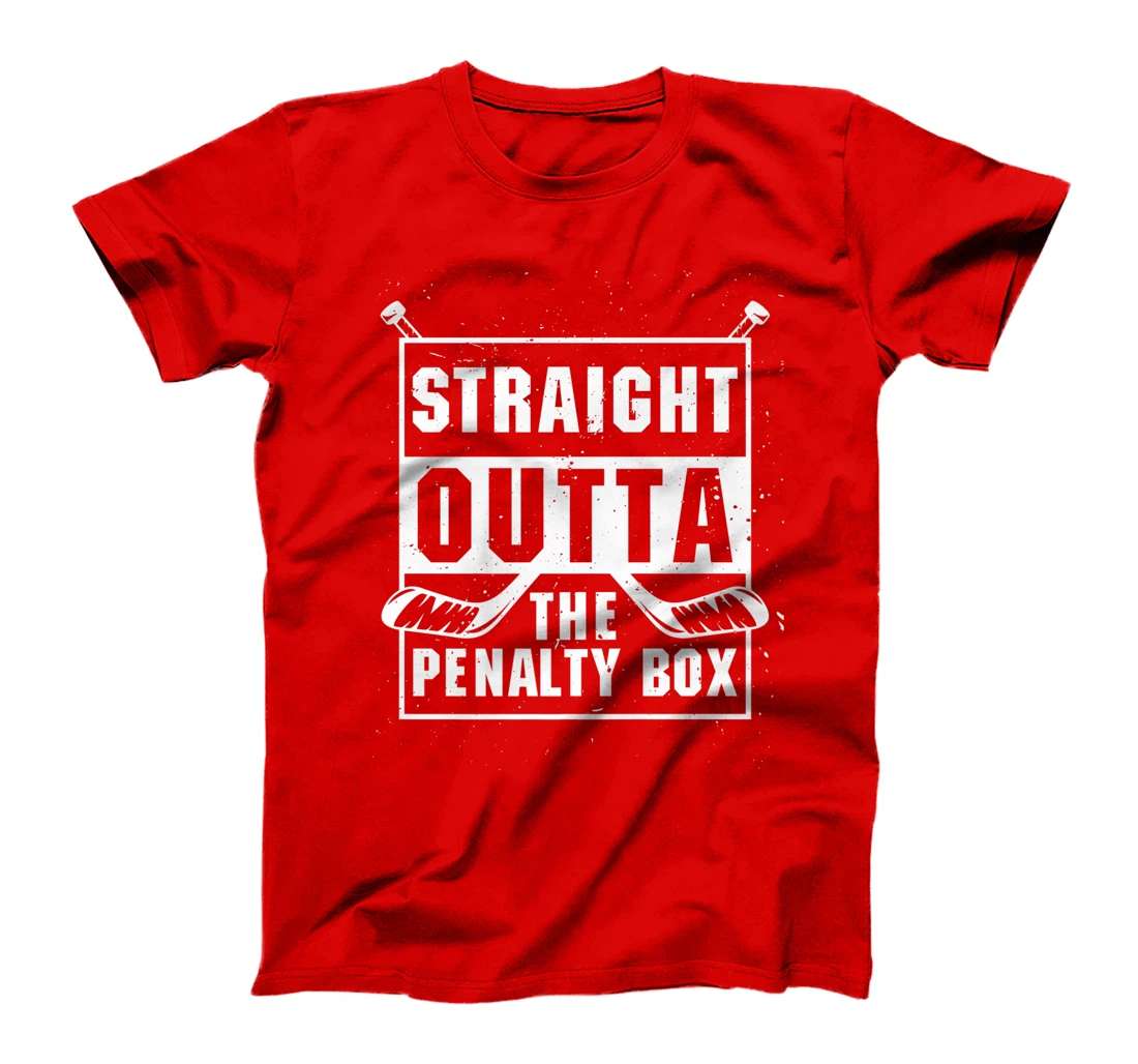 Straight Outta The Penalty Box Ice Funny Hockey Player T-Shirt, Kid T-Shirt and Women T-Shirt