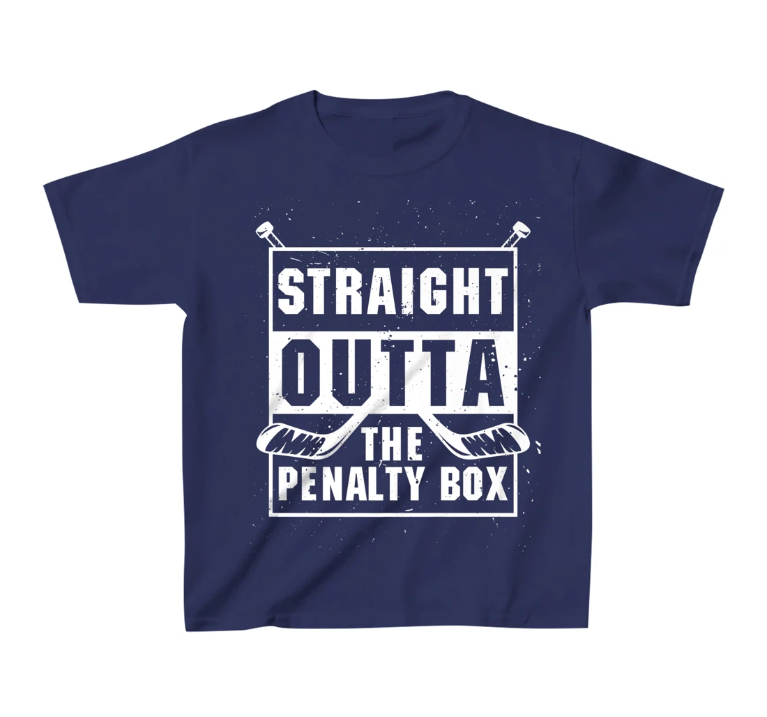 Straight Outta The Penalty Box Ice Funny Hockey Player T-Shirt, Kid T-Shirt and Women T-Shirt