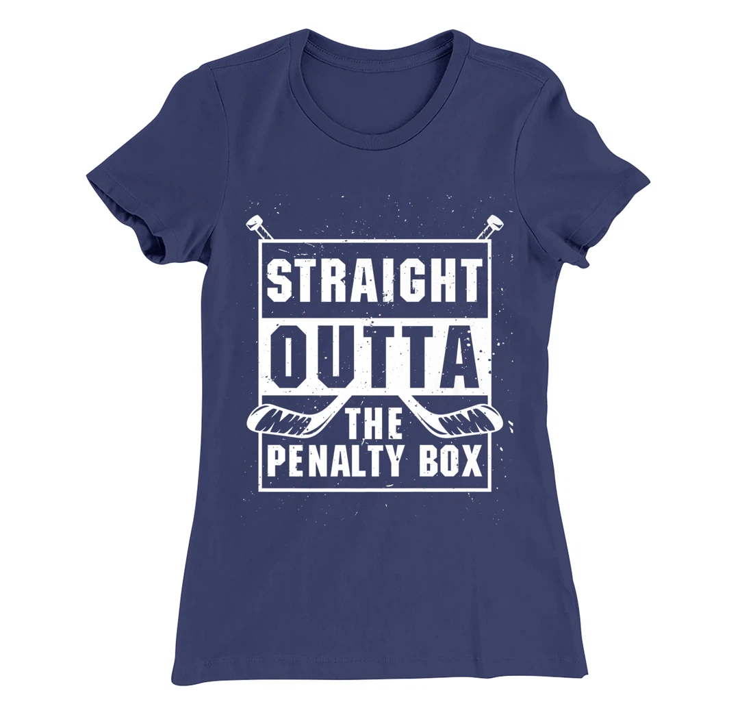 Straight Outta The Penalty Box Ice Funny Hockey Player T-Shirt, Kid T-Shirt and Women T-Shirt