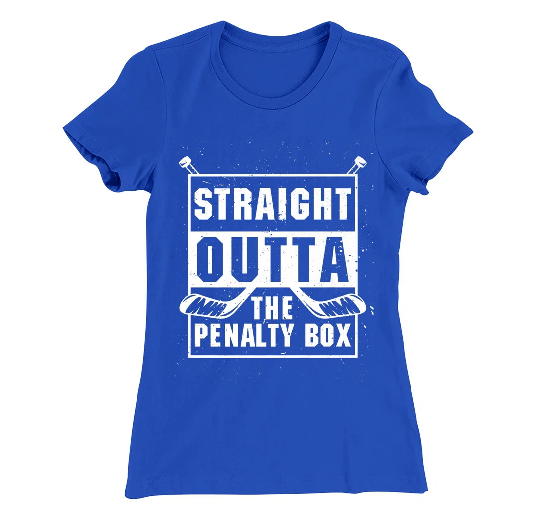 Straight Outta The Penalty Box Ice Funny Hockey Player T-Shirt, Kid T-Shirt and Women T-Shirt