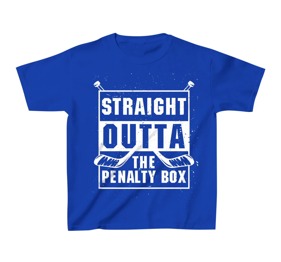 Straight Outta The Penalty Box Ice Funny Hockey Player T-Shirt, Kid T-Shirt and Women T-Shirt