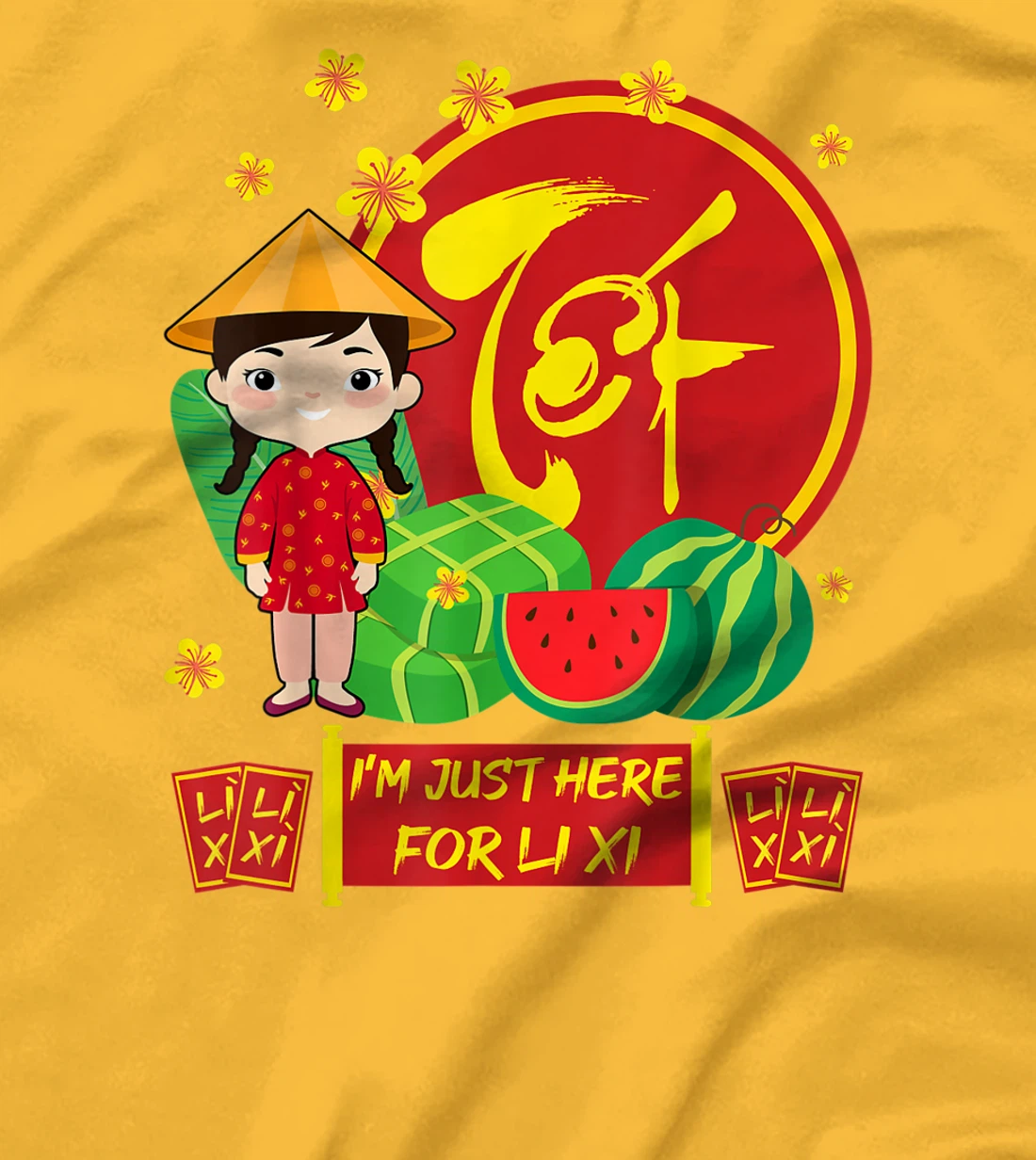 Womens Girls Vietnamese New Year 2022 | I'm Just Here For Li Xi T-Shirt, Kid T-Shirt and Women T-Shirt
