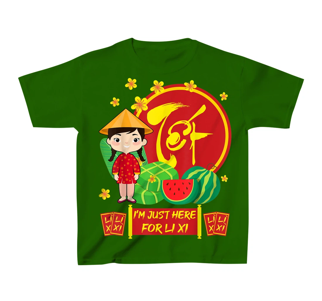 Womens Girls Vietnamese New Year 2022 | I'm Just Here For Li Xi T-Shirt, Kid T-Shirt and Women T-Shirt