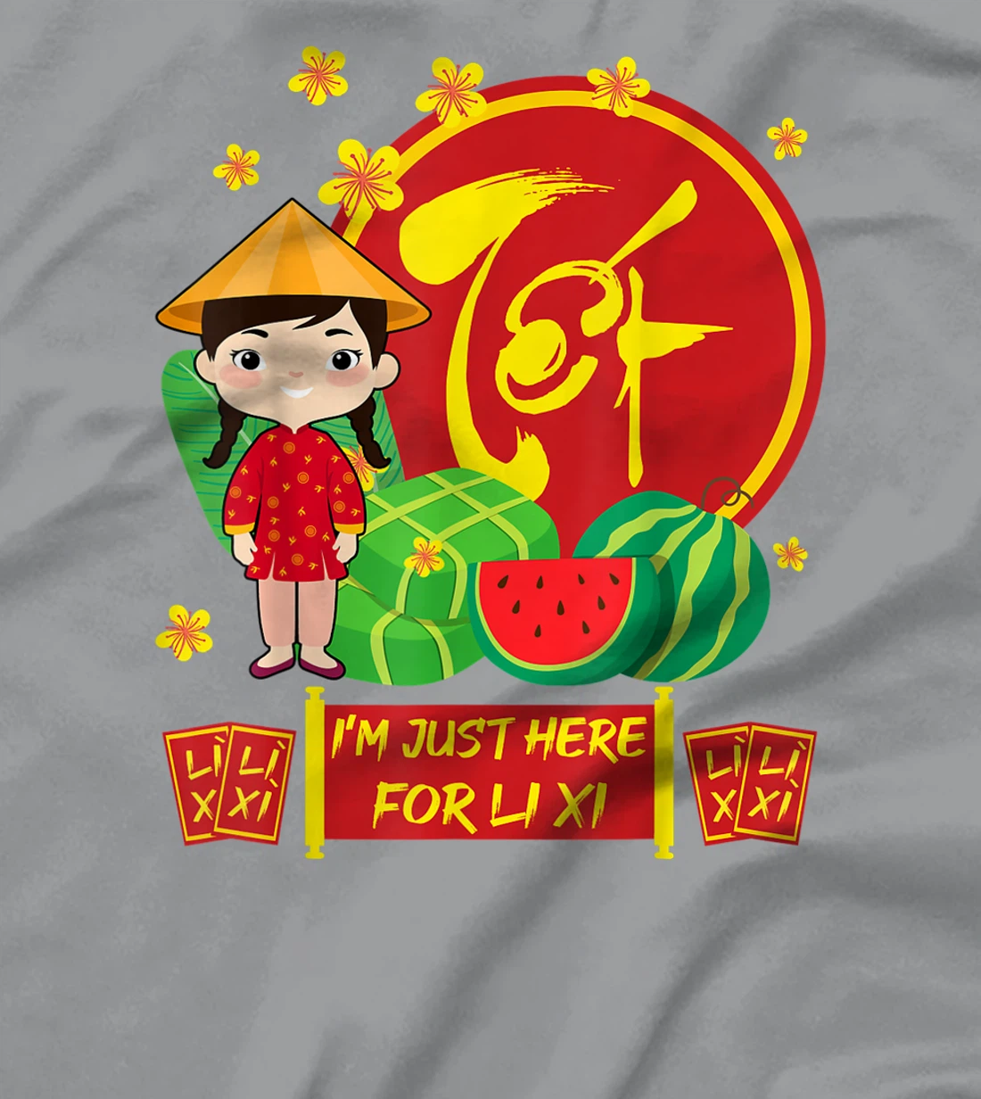 Womens Girls Vietnamese New Year 2022 | I'm Just Here For Li Xi T-Shirt, Kid T-Shirt and Women T-Shirt