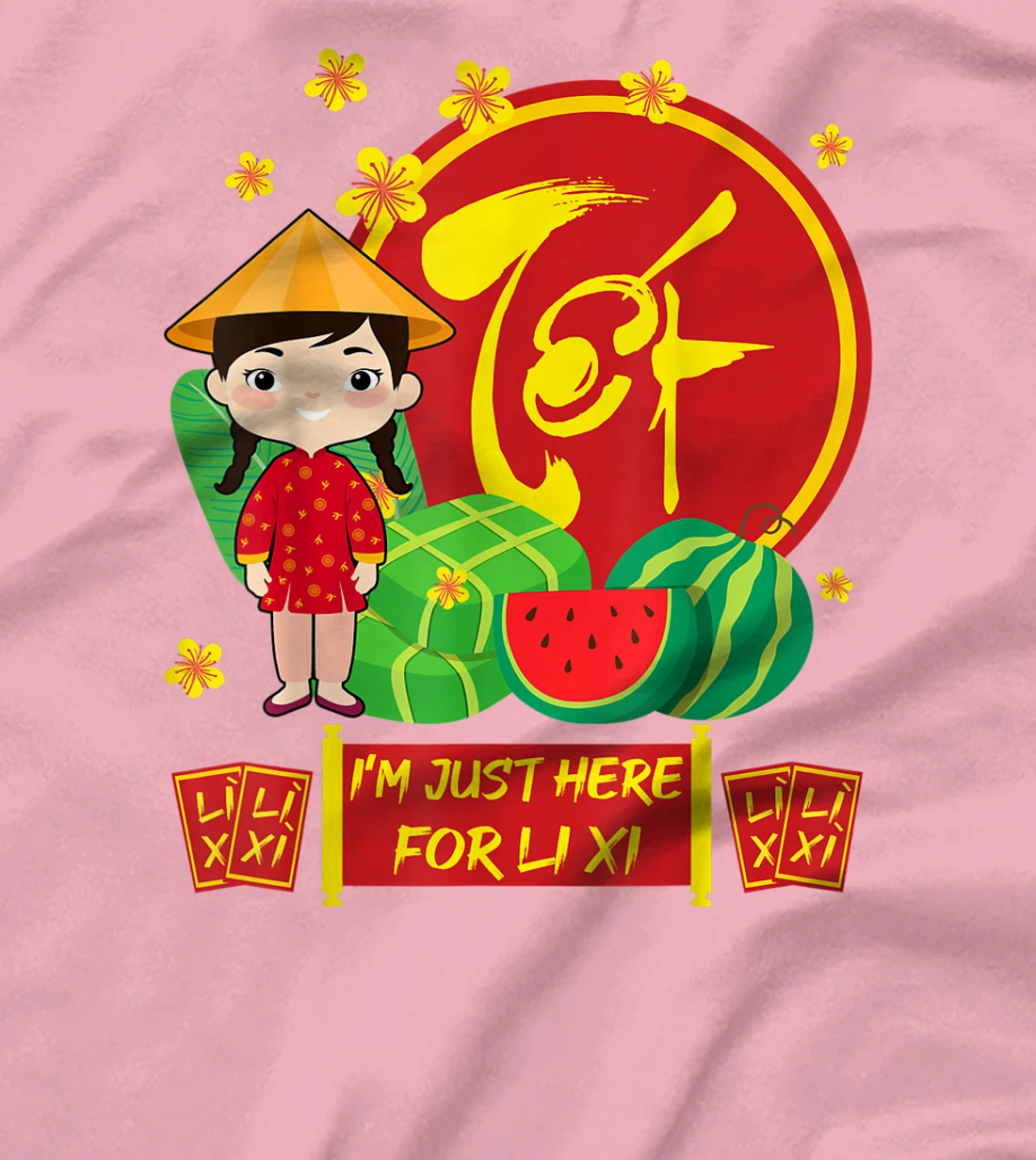 Womens Girls Vietnamese New Year 2022 | I'm Just Here For Li Xi T-Shirt, Kid T-Shirt and Women T-Shirt