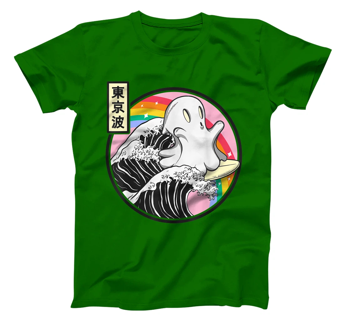 Womens Surfing Ghost Japan Kanagawa Wave Kawaii Anime Vaporwave T-Shirt, Kid T-Shirt and Women T-Shirt