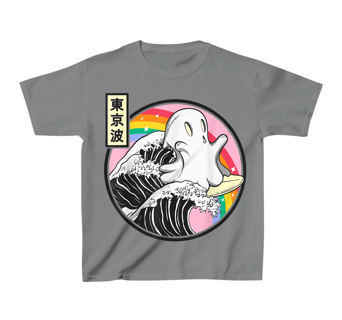 Womens Surfing Ghost Japan Kanagawa Wave Kawaii Anime Vaporwave T-Shirt, Kid T-Shirt and Women T-Shirt