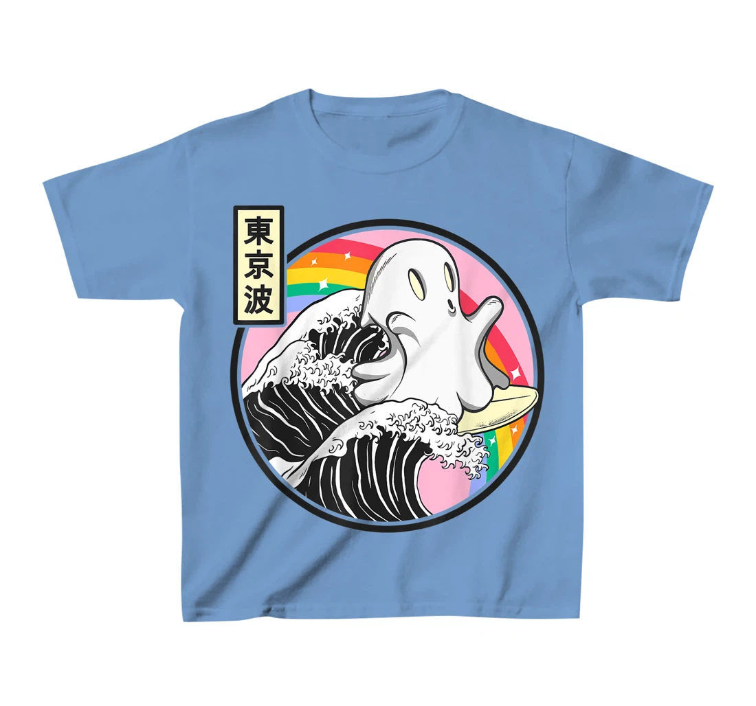 Womens Surfing Ghost Japan Kanagawa Wave Kawaii Anime Vaporwave T-Shirt, Kid T-Shirt and Women T-Shirt
