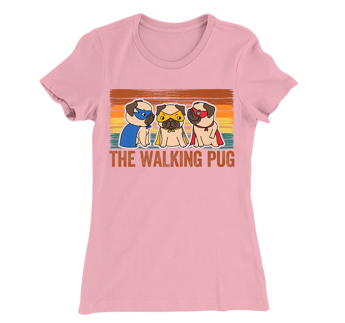 Womens The Walking Pug Dog Lover, I Love My Pug Baby, Pet Lover T-Shirt, Kid T-Shirt and Women T-Shirt