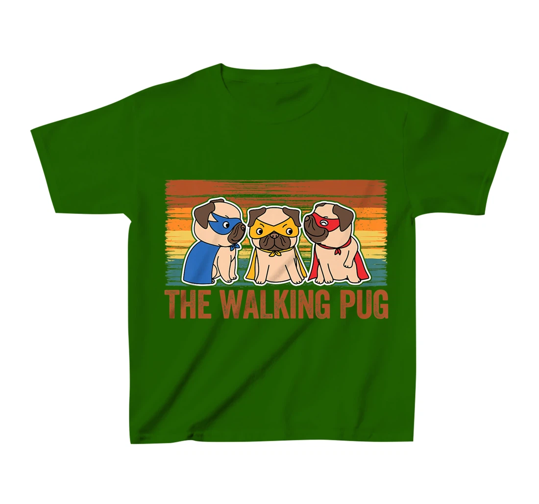 Womens The Walking Pug Dog Lover, I Love My Pug Baby, Pet Lover T-Shirt, Kid T-Shirt and Women T-Shirt