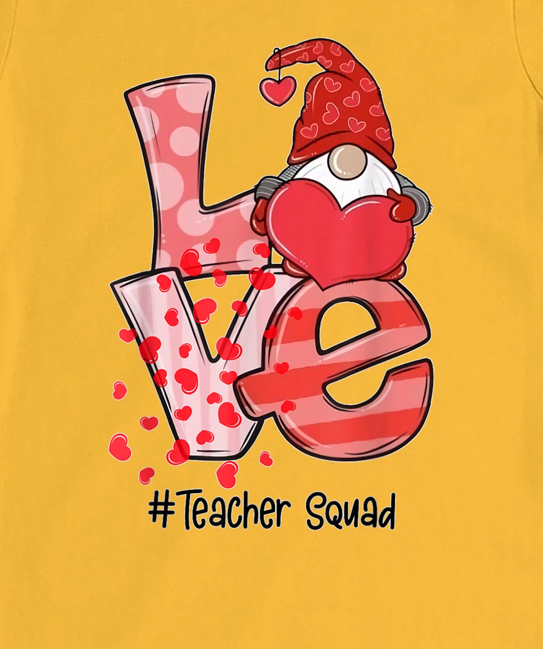 Womens Love Gnome Teacher Squad Happy Valentine Gnome Teacher 2022 T-Shirt, Kid T-Shirt and Women T-Shirt