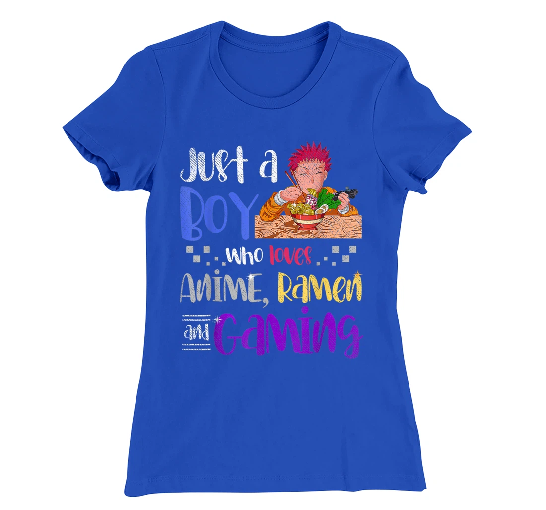 Just A Boy Who Loves Anime Ramen And Gaming Gamer Anime T-Shirt, Women T-Shirt