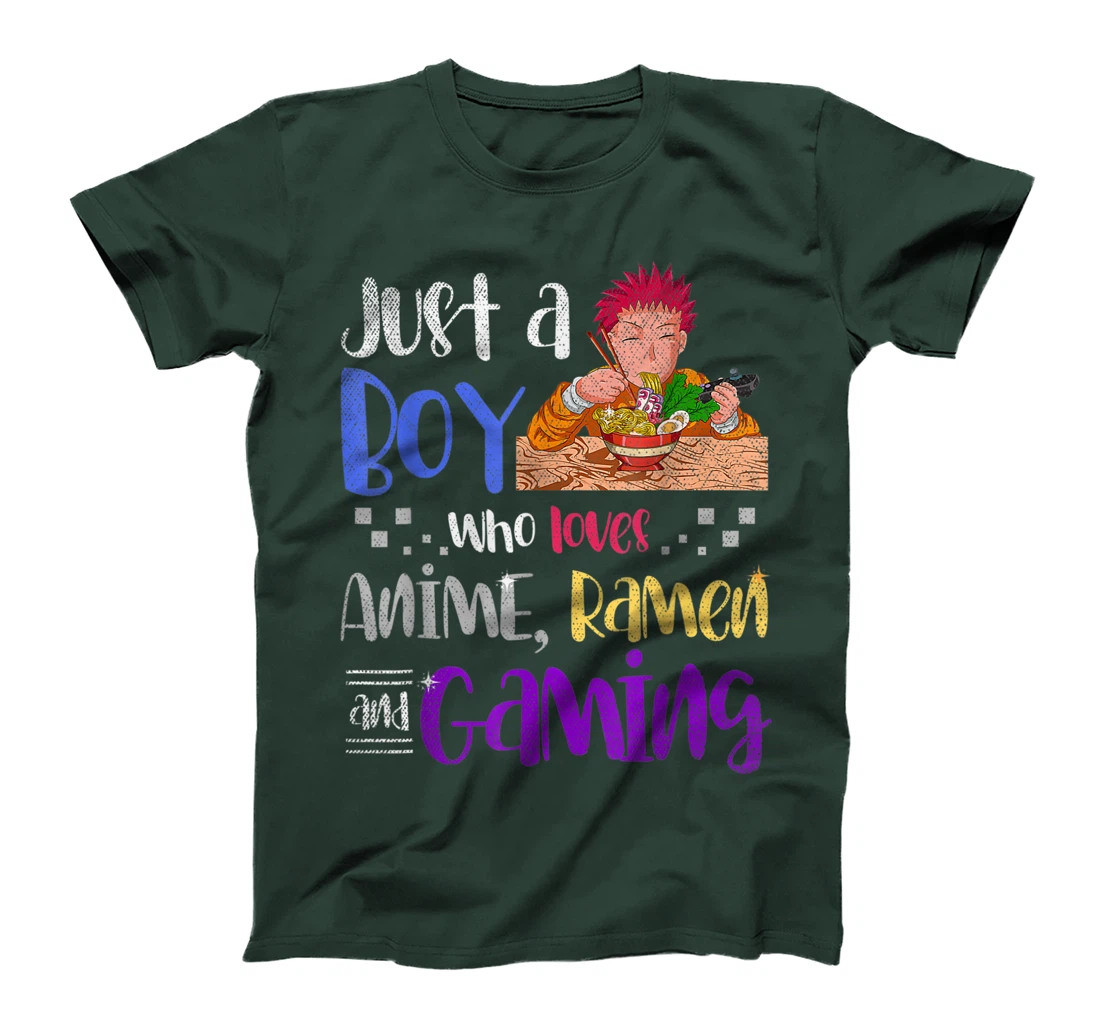 Just A Boy Who Loves Anime Ramen And Gaming Gamer Anime T-Shirt, Women T-Shirt