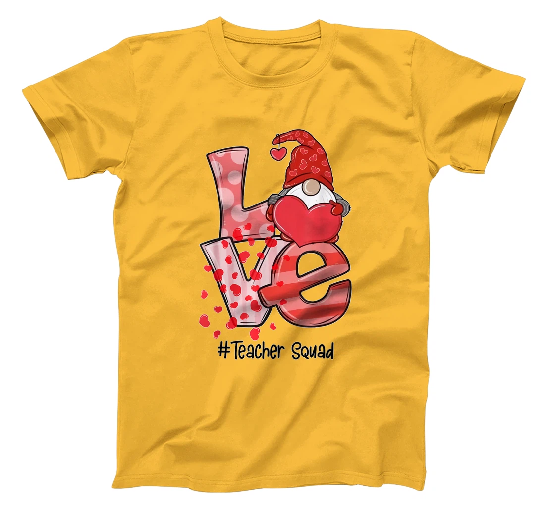 Womens Love Gnome Teacher Squad Happy Valentine Gnome Teacher 2022 T-Shirt, Kid T-Shirt and Women T-Shirt