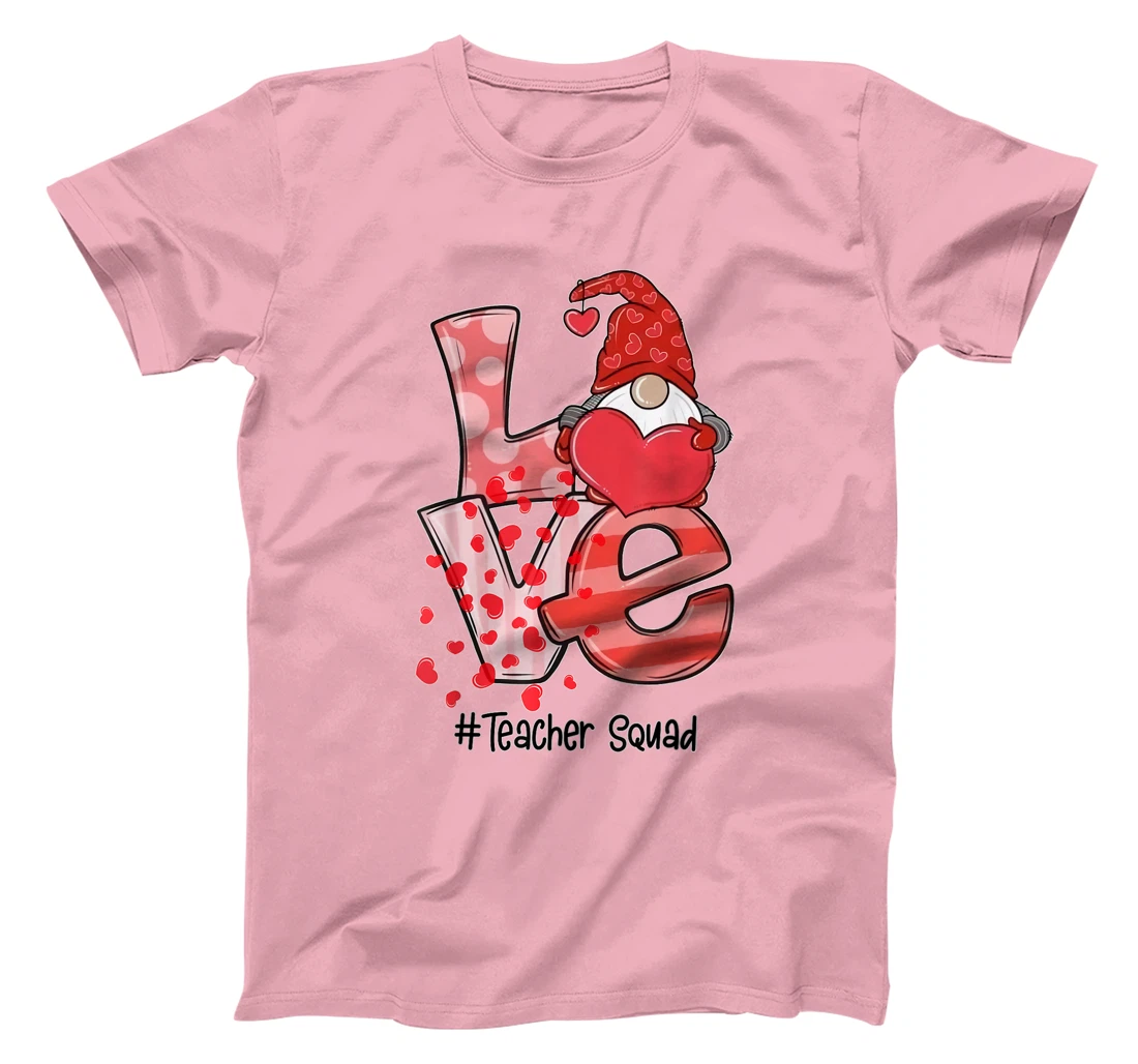 Womens Love Gnome Teacher Squad Happy Valentine Gnome Teacher 2022 T-Shirt, Kid T-Shirt and Women T-Shirt