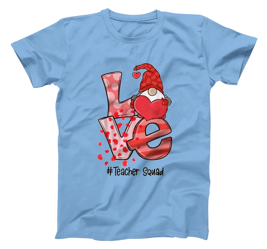Womens Love Gnome Teacher Squad Happy Valentine Gnome Teacher 2022 T-Shirt, Kid T-Shirt and Women T-Shirt