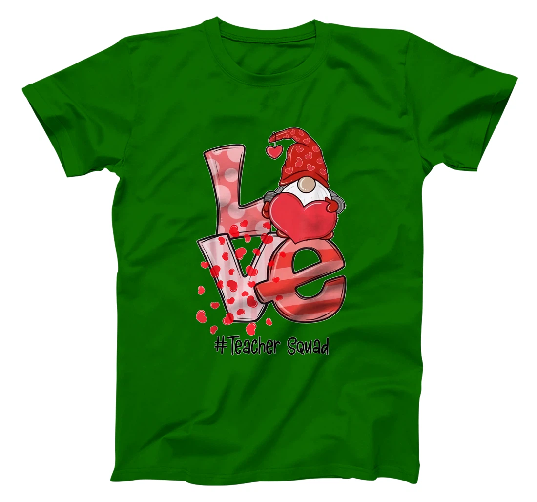 Womens Love Gnome Teacher Squad Happy Valentine Gnome Teacher 2022 T-Shirt, Kid T-Shirt and Women T-Shirt
