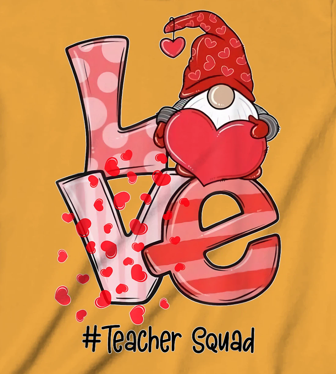 Womens Love Gnome Teacher Squad Happy Valentine Gnome Teacher 2022 T-Shirt, Kid T-Shirt and Women T-Shirt
