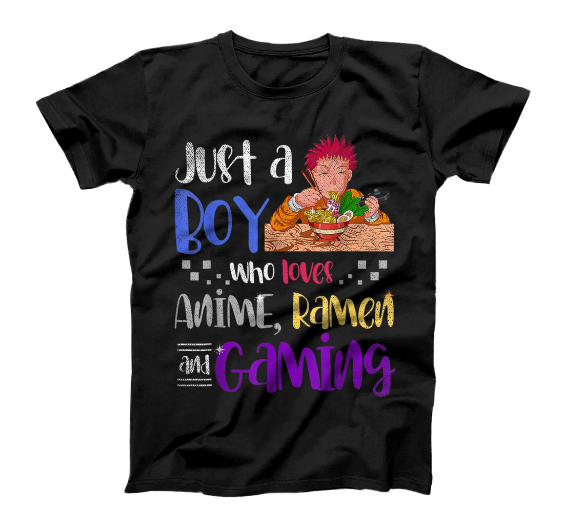 Just A Boy Who Loves Anime Ramen And Gaming Gamer Anime T-Shirt, Women T-Shirt