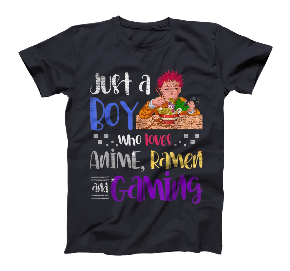 Just A Boy Who Loves Anime Ramen And Gaming Gamer Anime T-Shirt, Women T-Shirt