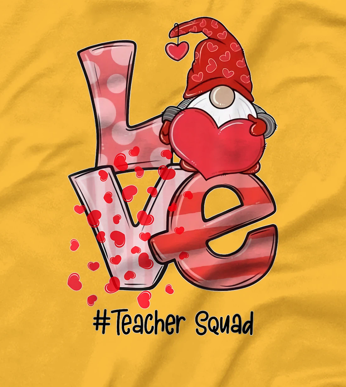 Womens Love Gnome Teacher Squad Happy Valentine Gnome Teacher 2022 T-Shirt, Kid T-Shirt and Women T-Shirt