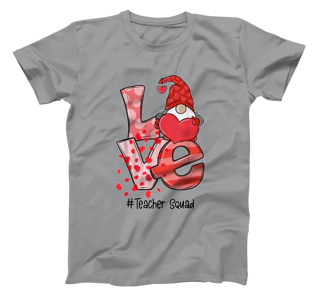 Womens Love Gnome Teacher Squad Happy Valentine Gnome Teacher 2022 T-Shirt, Kid T-Shirt and Women T-Shirt
