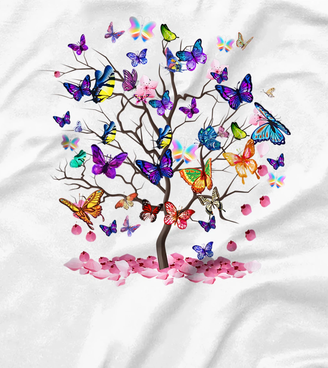 Womens Butterfly Colorful Vibrant Artwork - Butterflies T-Shirt, Kid T-Shirt and Women T-Shirt