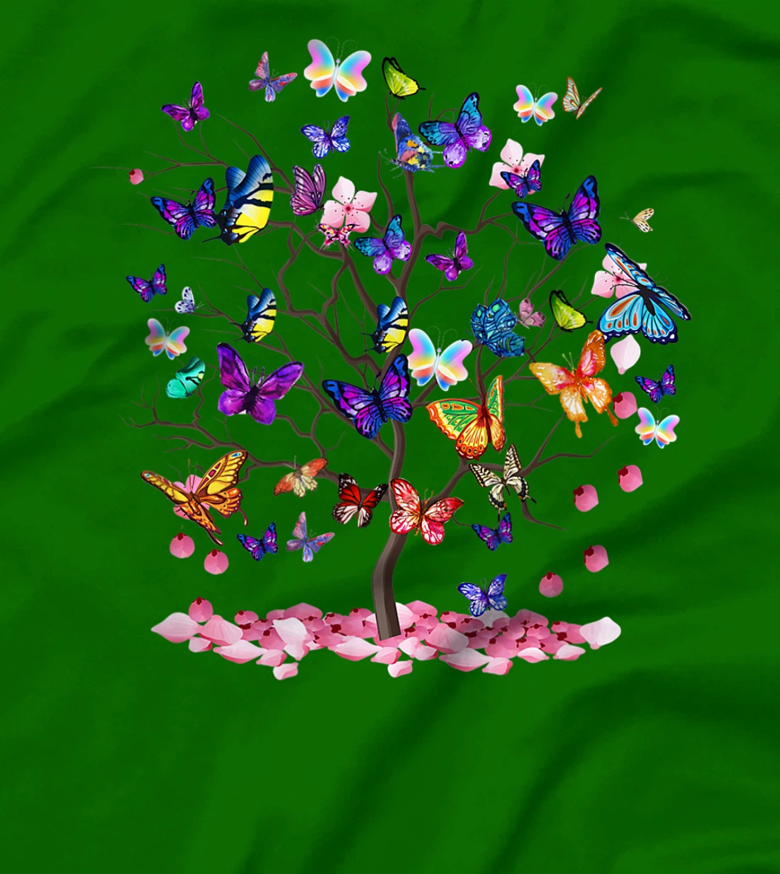 Womens Butterfly Colorful Vibrant Artwork - Butterflies T-Shirt, Kid T-Shirt and Women T-Shirt