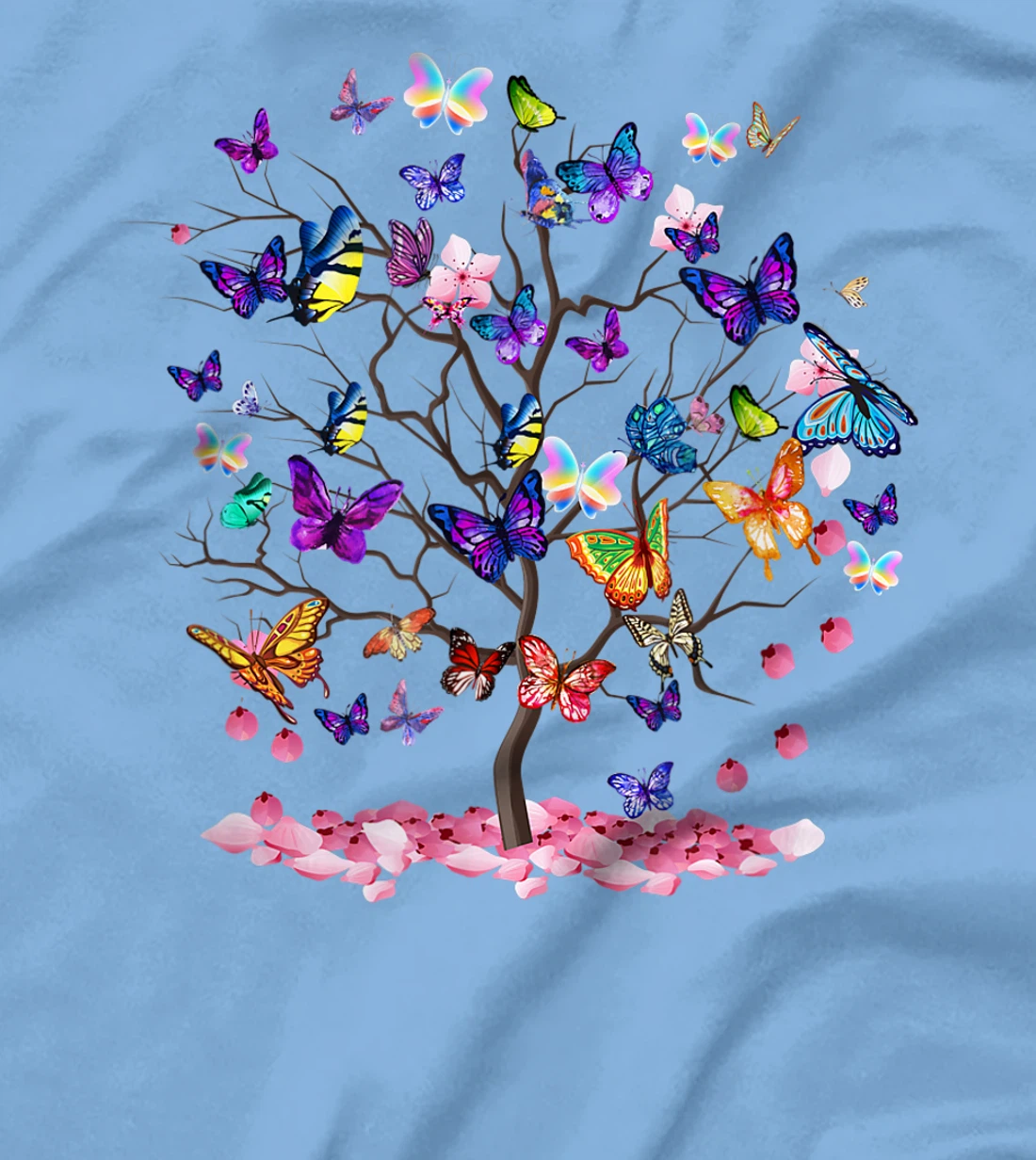 Womens Butterfly Colorful Vibrant Artwork - Butterflies T-Shirt, Kid T-Shirt and Women T-Shirt