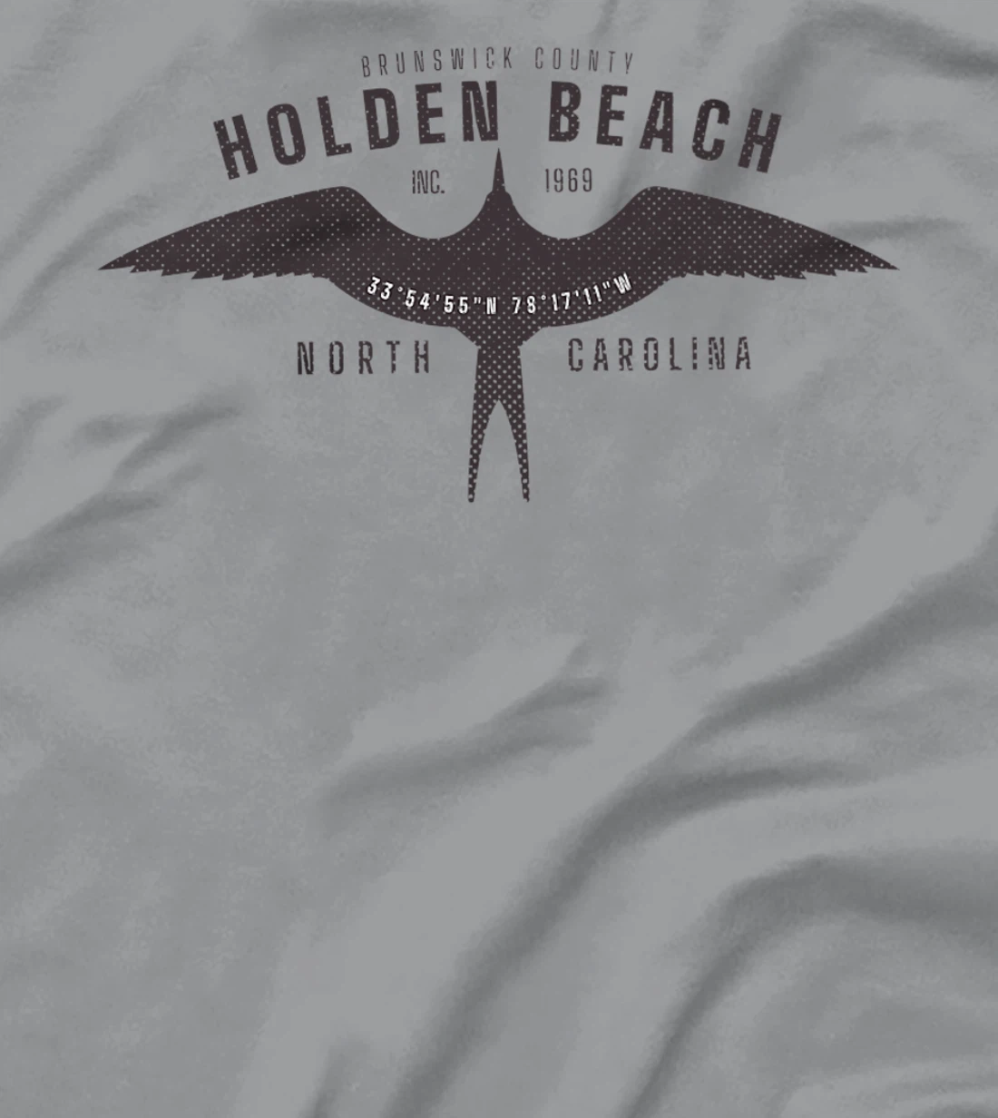 Womens Holden Beach, NC Bird in Flight Summertime Vacation T-Shirt, Women T-Shirt