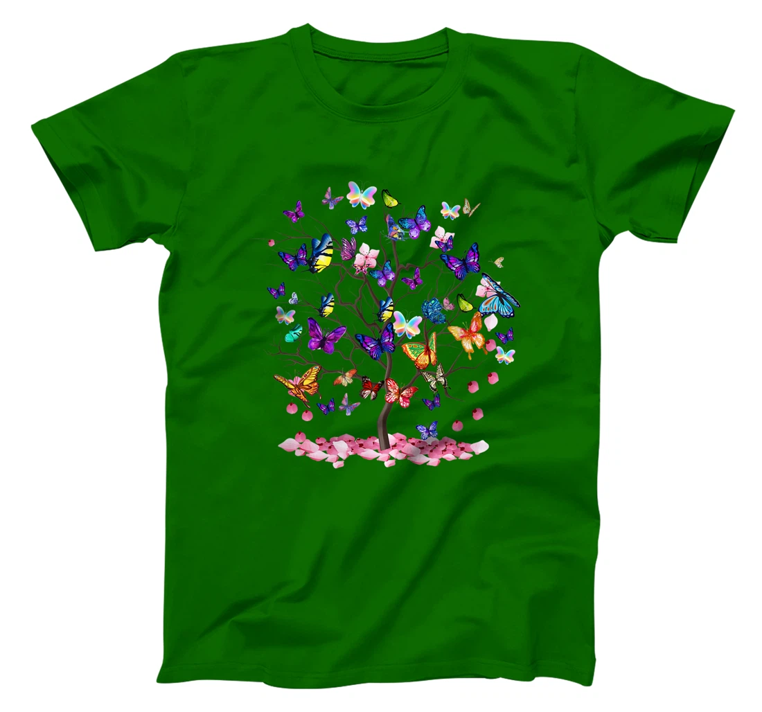 Womens Butterfly Colorful Vibrant Artwork - Butterflies T-Shirt, Kid T-Shirt and Women T-Shirt