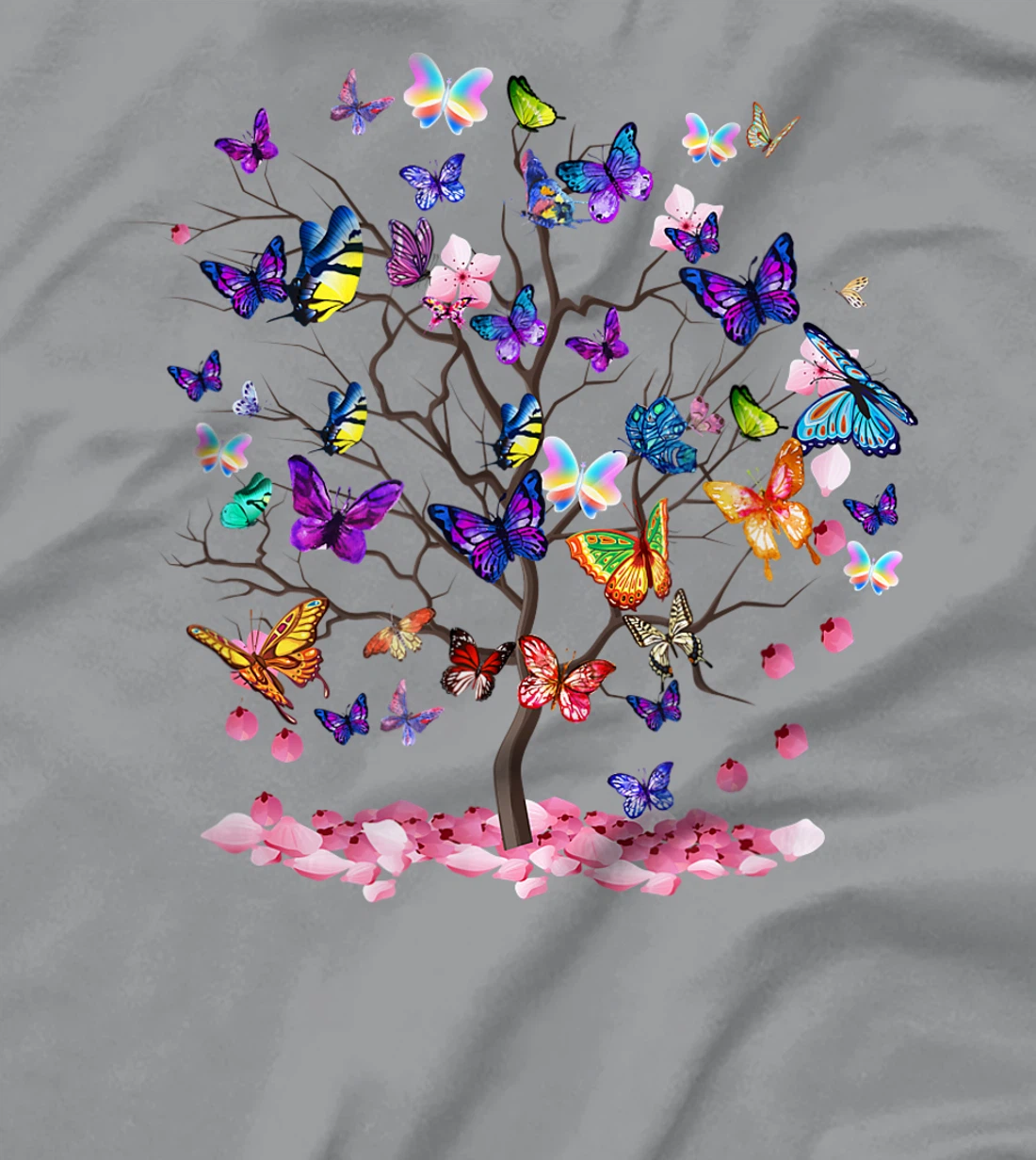 Womens Butterfly Colorful Vibrant Artwork - Butterflies T-Shirt, Kid T-Shirt and Women T-Shirt