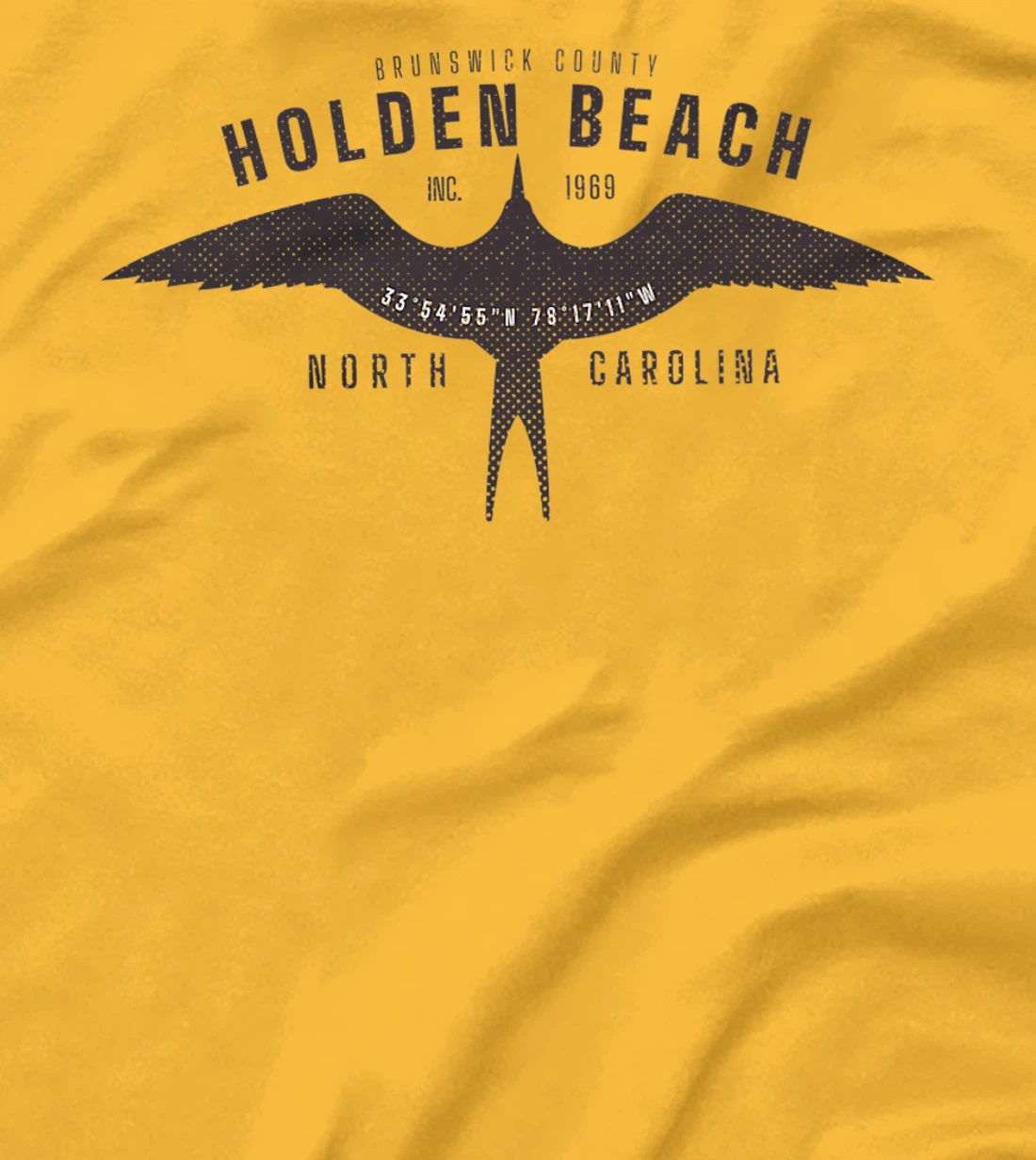 Womens Holden Beach, NC Bird in Flight Summertime Vacation T-Shirt, Women T-Shirt