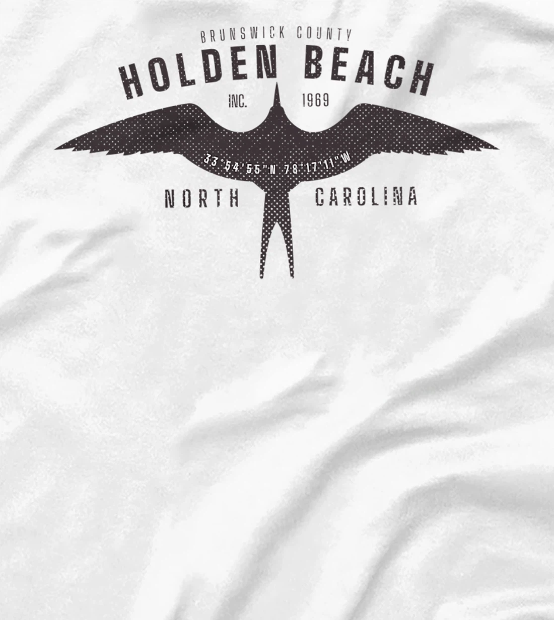 Womens Holden Beach, NC Bird in Flight Summertime Vacation T-Shirt, Women T-Shirt