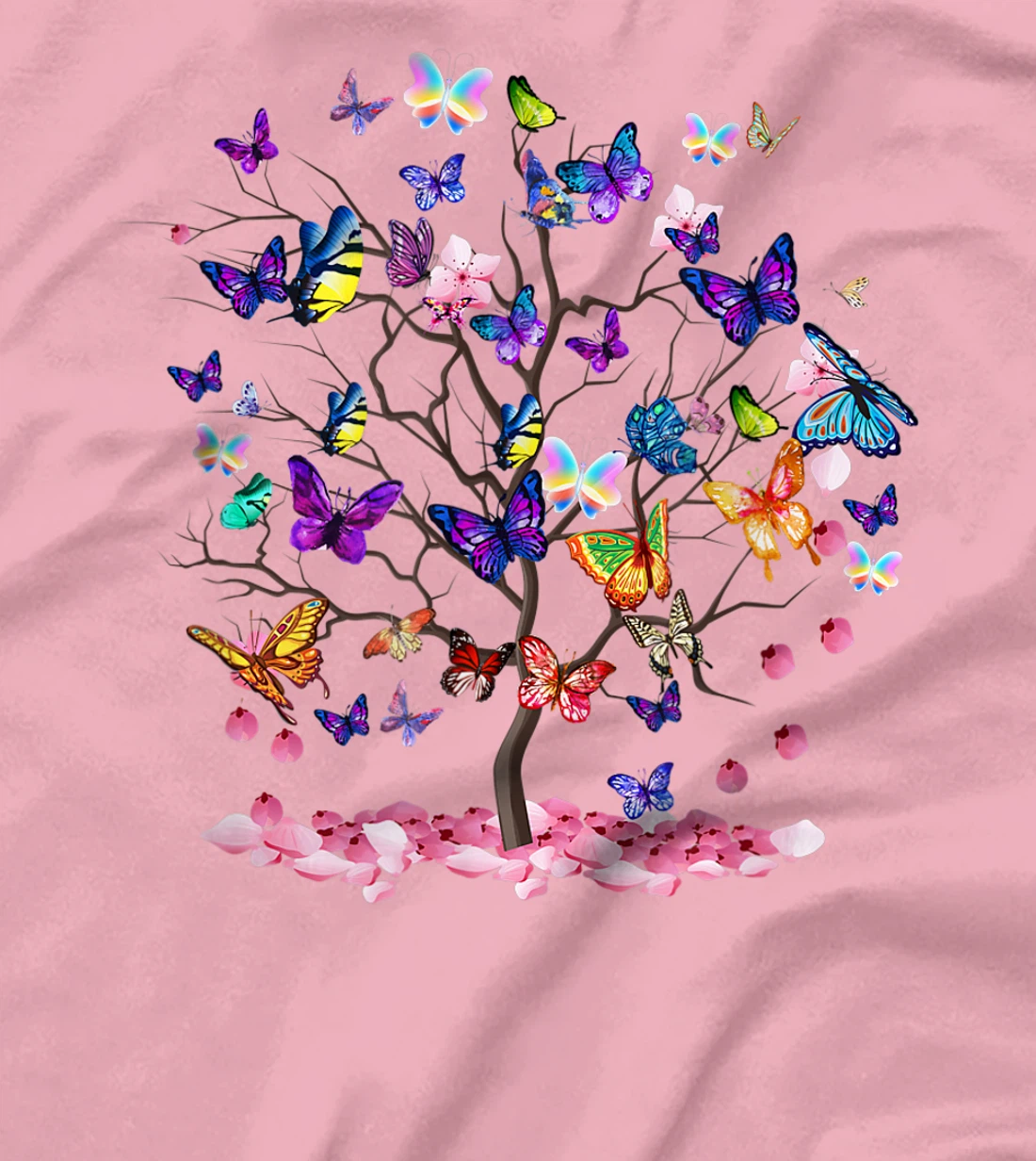 Womens Butterfly Colorful Vibrant Artwork - Butterflies T-Shirt, Kid T-Shirt and Women T-Shirt
