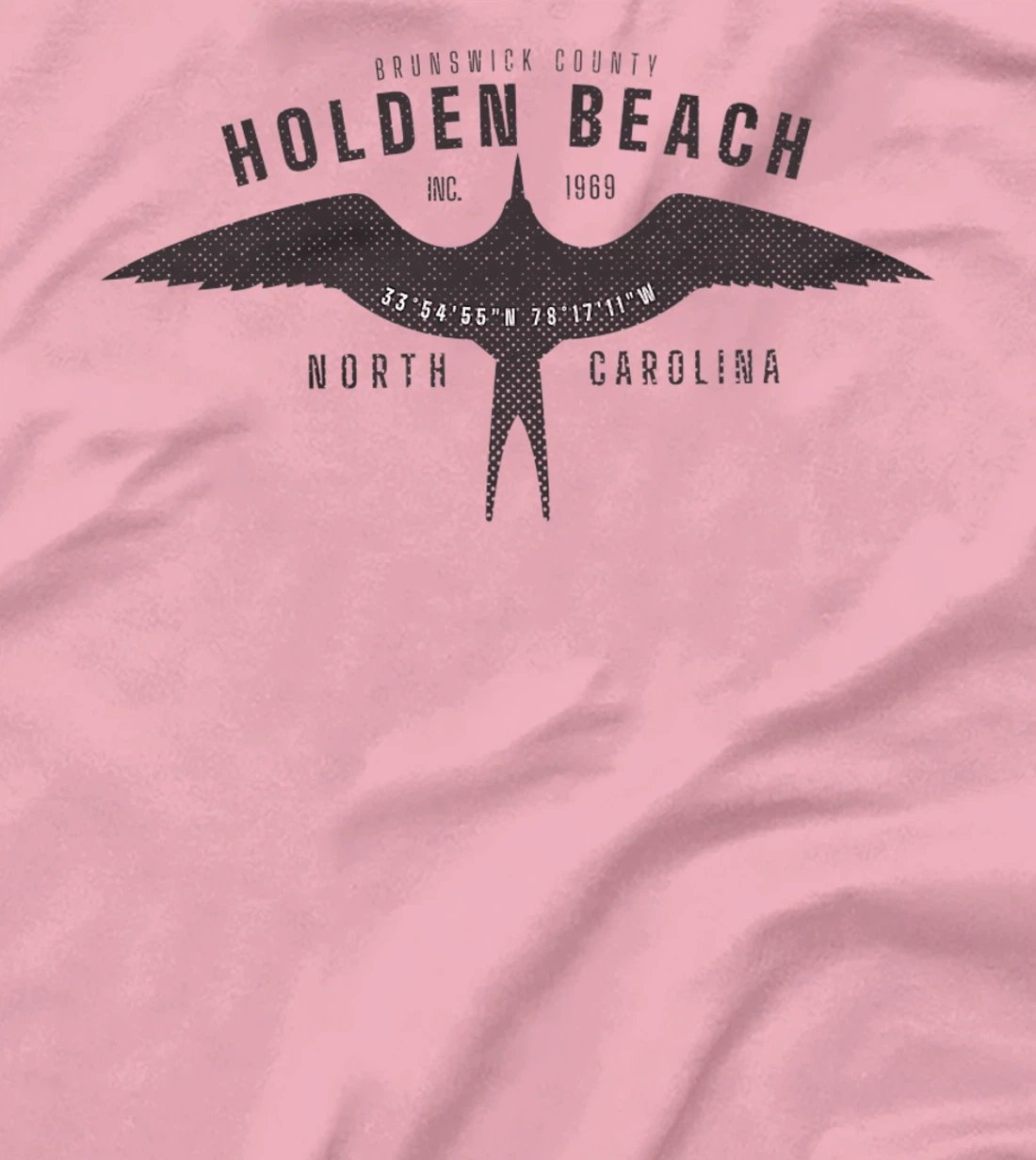 Womens Holden Beach, NC Bird in Flight Summertime Vacation T-Shirt, Women T-Shirt