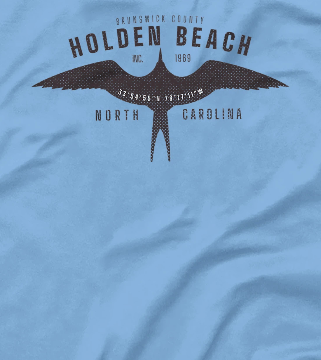 Womens Holden Beach, NC Bird in Flight Summertime Vacation T-Shirt, Women T-Shirt