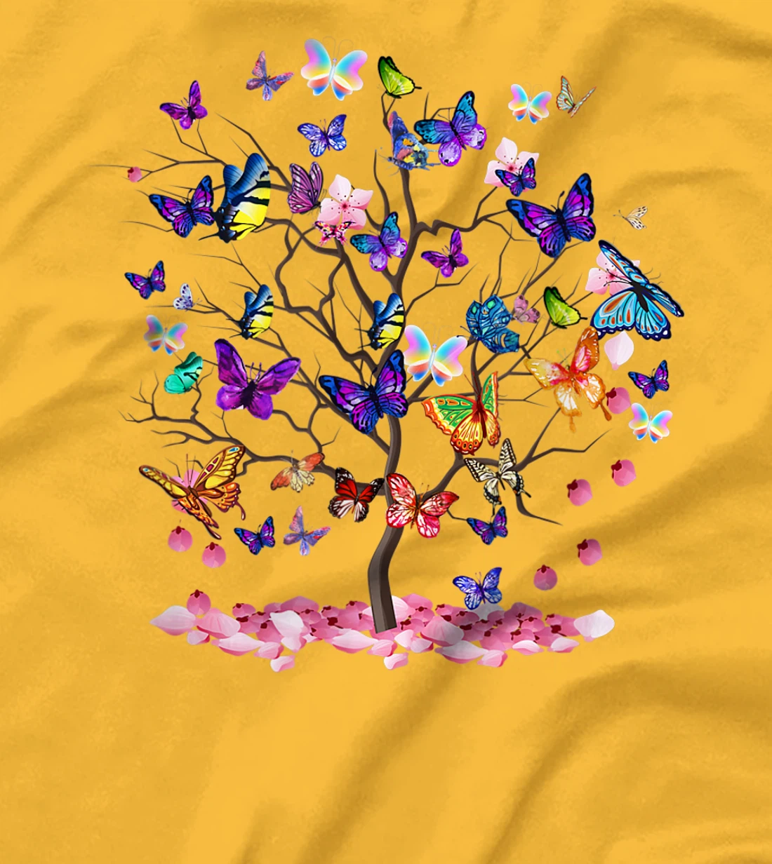 Womens Butterfly Colorful Vibrant Artwork - Butterflies T-Shirt, Kid T-Shirt and Women T-Shirt