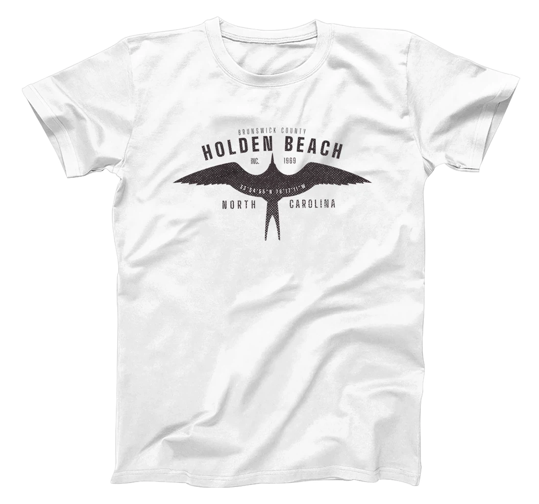 Womens Holden Beach, NC Bird in Flight Summertime Vacation T-Shirt, Women T-Shirt