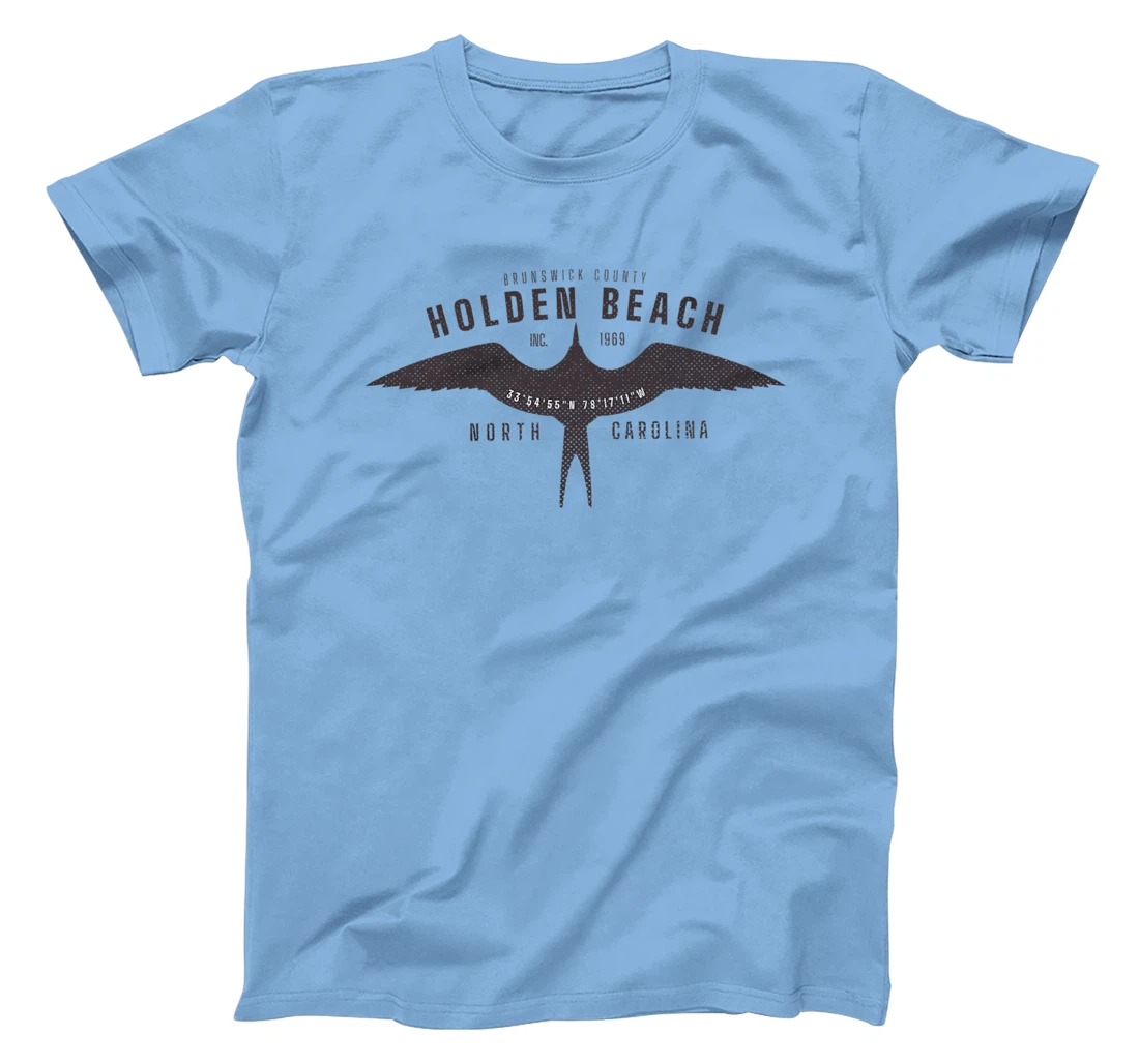 Womens Holden Beach, NC Bird in Flight Summertime Vacation T-Shirt, Women T-Shirt