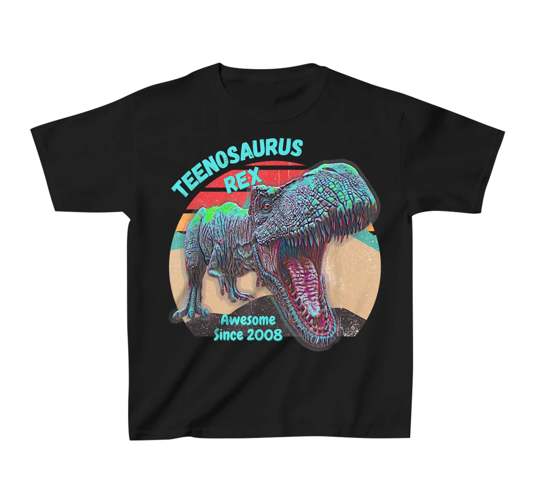 Teenosaurus - New Teenager - Awesome Since 2008 T-Shirt, Kid T-Shirt and Women T-Shirt