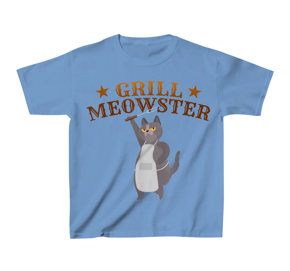 Womens Grill Meowster BBQ Barbecue Grilling Gifts for Grill Master T-Shirt, Kid T-Shirt and Women T-Shirt