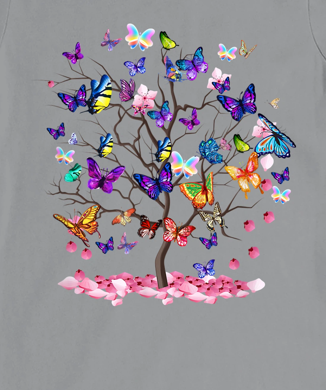 Womens Butterfly Colorful Vibrant Artwork - Butterflies T-Shirt, Kid T-Shirt and Women T-Shirt