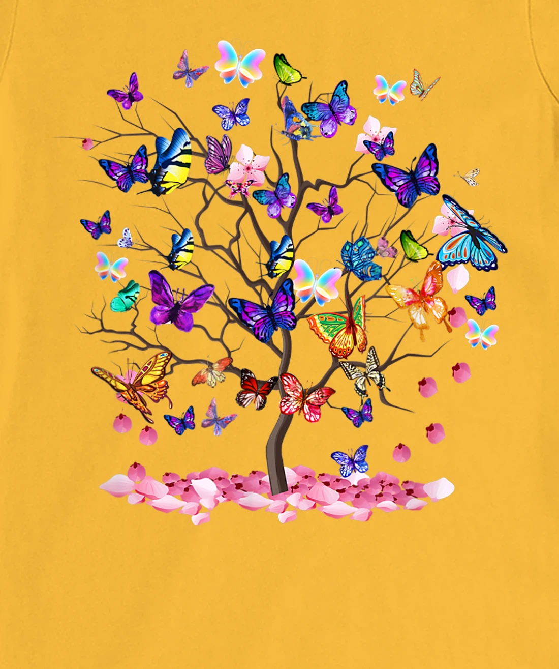 Womens Butterfly Colorful Vibrant Artwork - Butterflies T-Shirt, Kid T-Shirt and Women T-Shirt