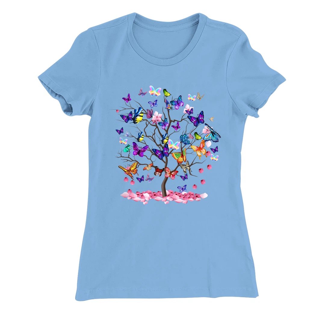 Womens Butterfly Colorful Vibrant Artwork - Butterflies T-Shirt, Kid T-Shirt and Women T-Shirt