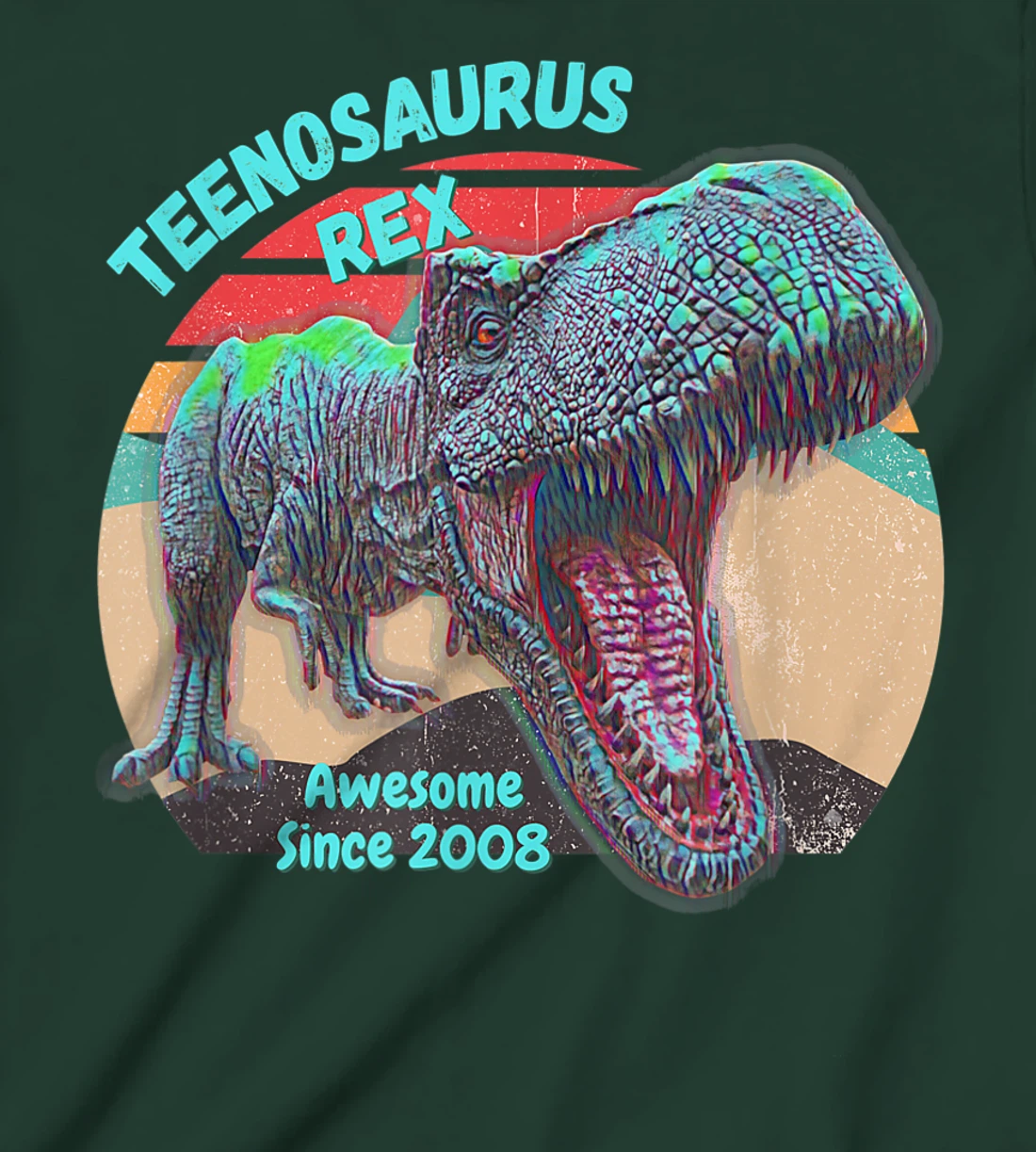 Teenosaurus - New Teenager - Awesome Since 2008 T-Shirt, Kid T-Shirt and Women T-Shirt