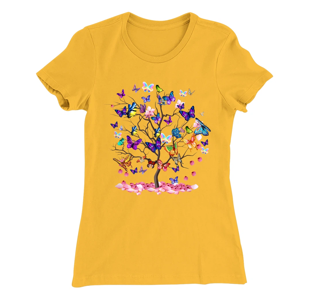 Womens Butterfly Colorful Vibrant Artwork - Butterflies T-Shirt, Kid T-Shirt and Women T-Shirt