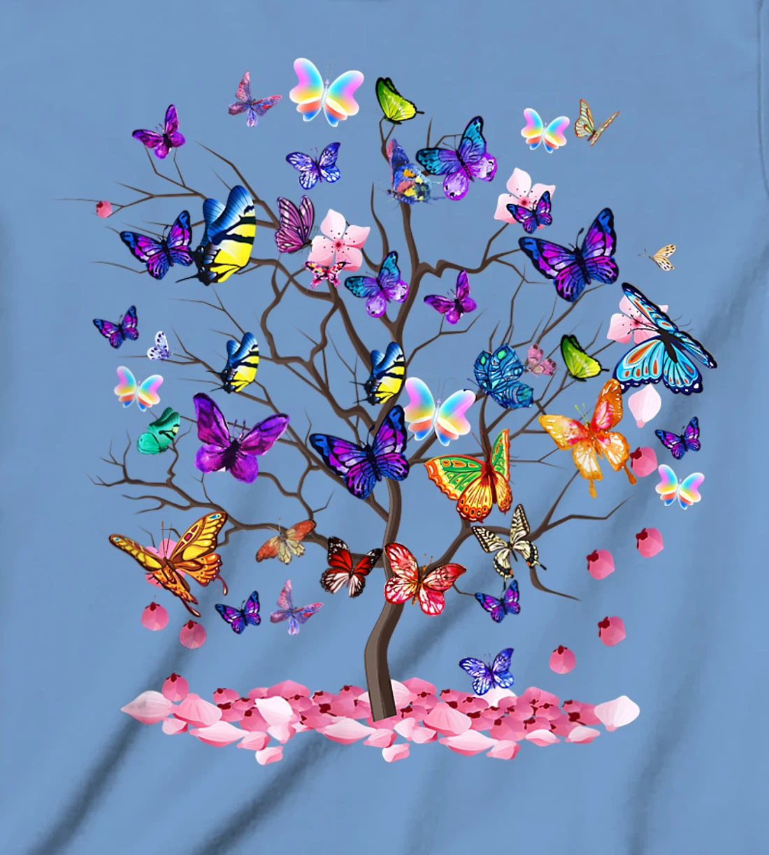 Womens Butterfly Colorful Vibrant Artwork - Butterflies T-Shirt, Kid T-Shirt and Women T-Shirt