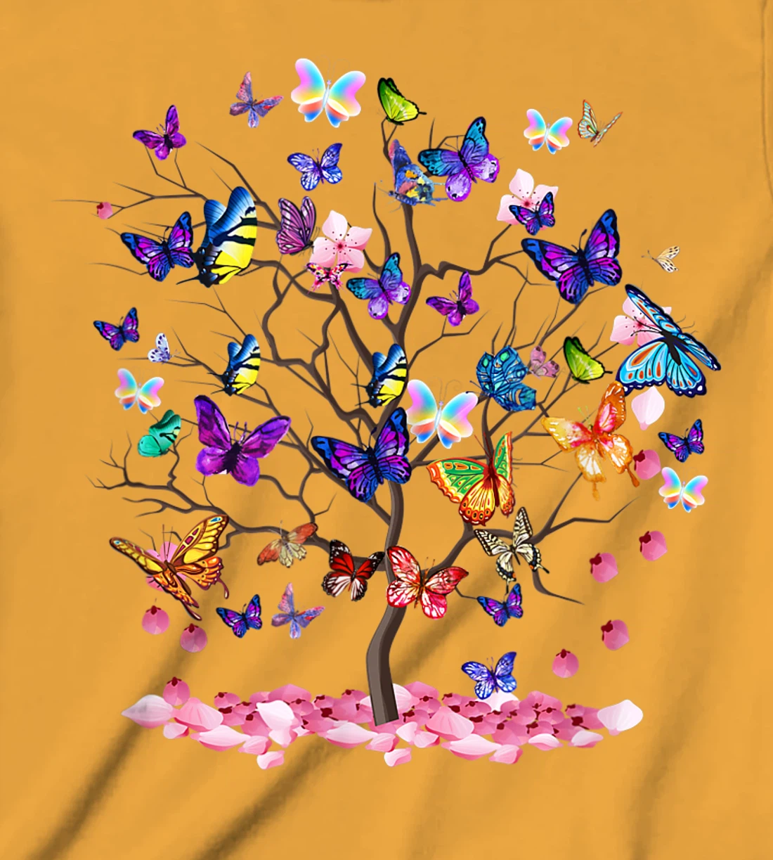 Womens Butterfly Colorful Vibrant Artwork - Butterflies T-Shirt, Kid T-Shirt and Women T-Shirt